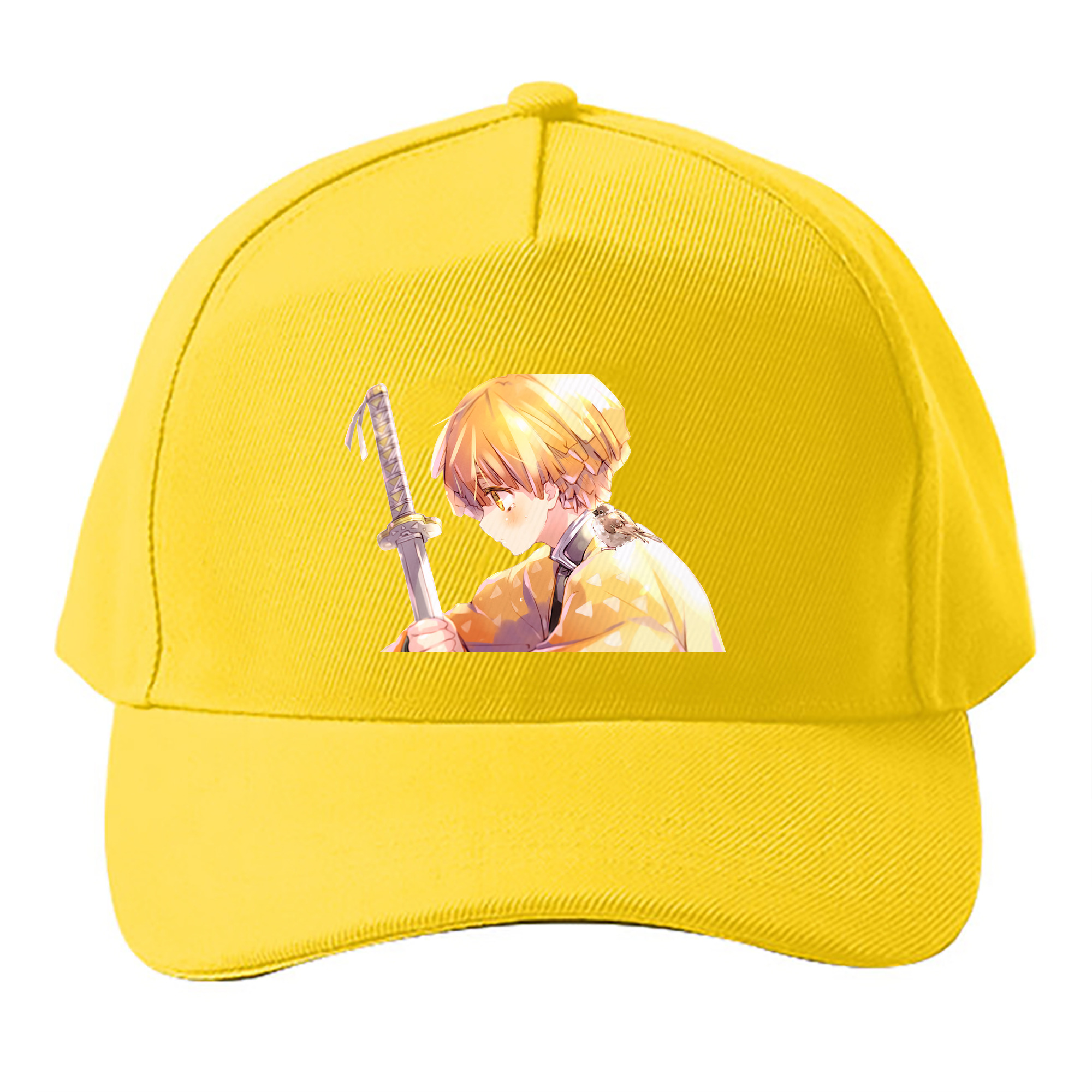 （画像用） 鬼滅の刃（きめつのやいば）我妻 善逸／あがつま ぜんいつ Agatsuma Zenitsu ベースボールキャップ 綿100％ 男女兼用 帽子 スポーツ